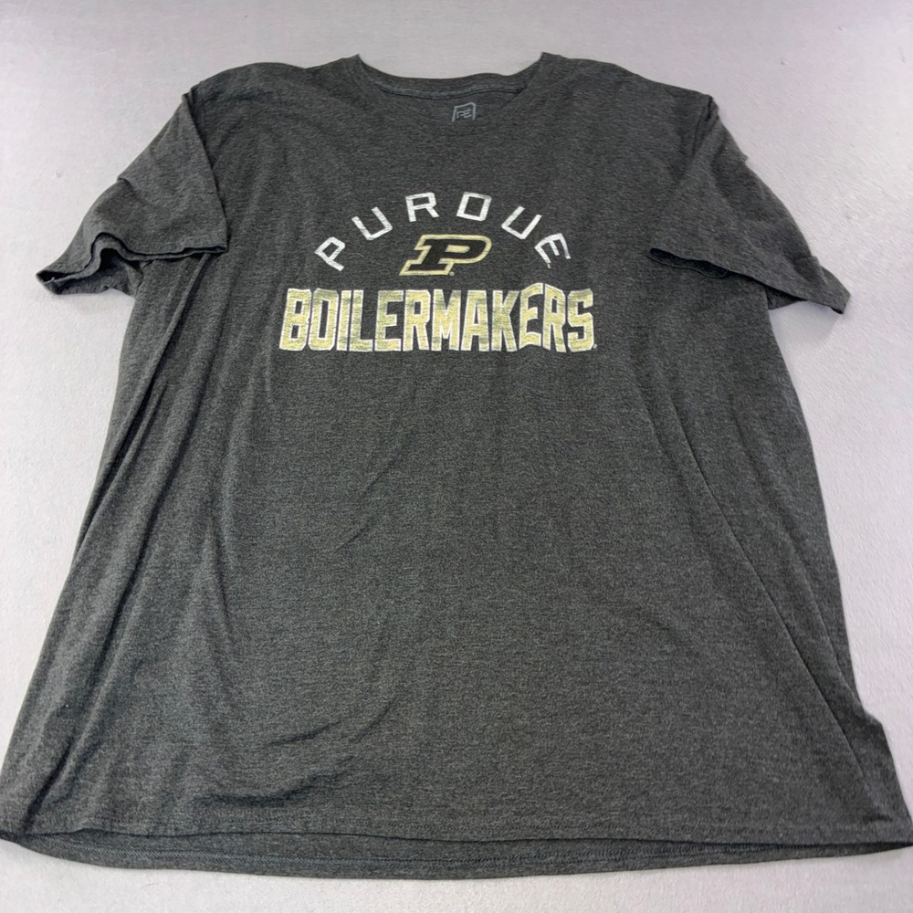 Purdue Boilermakers T-Shirt Mens XL Gray Excellent NCAA Graphic Tee